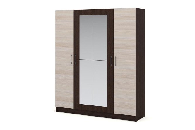 Изображение товара Шкаф 4-дверный Алёна с зеркалом