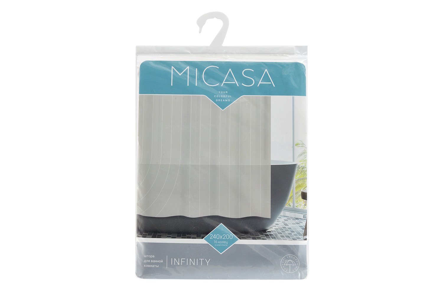 Штора для ванной комнаты MICASA Infinity 240x200 см