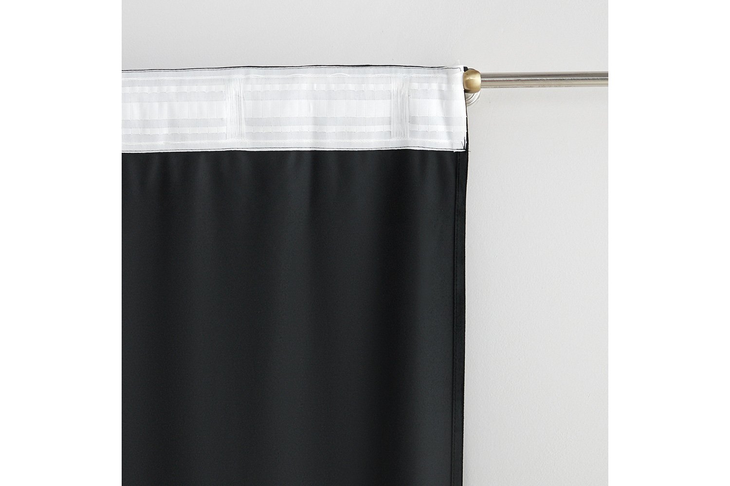 Штора ESTUDI BLANCO Josette 180х280 см, 1 шт., цвет чёрный