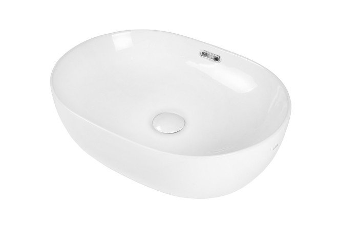 Изображение товара Накладная раковина BOND Oval S65-490 49х13,5х36 см белый глянец