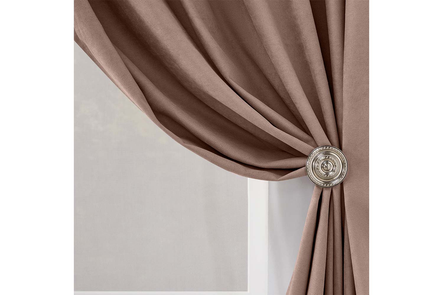 Штора ESTUDI BLANCO Hazel 180х300 см, 1 шт., цвет кофейный