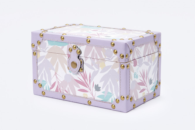 Изображение товара Стильная шкатулка Листья 24x14x15 см для хранения украшений и мелочей