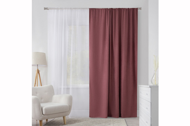 Изображение товара Штора на ленте ESTUDI BLANCO Izabella 180х280 см цвет чайная роза