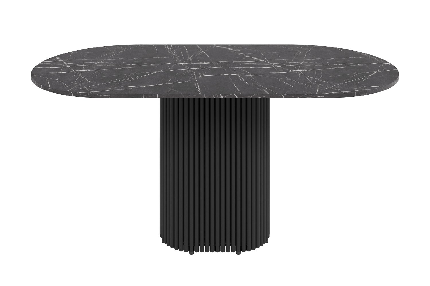 Стол GENGLASS Trubis oval с трубчатым подстольем 160х75х80 см
