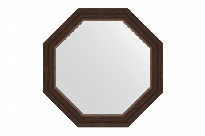 Изображение товара Настенное зеркало в багетной раме EVOFORM Octagon 56х56 см палисандр