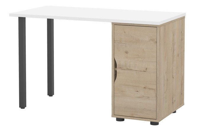 Изображение товара Письменный стол Alexys 120 см с квадратными опорами и тумбой, 3 цвета