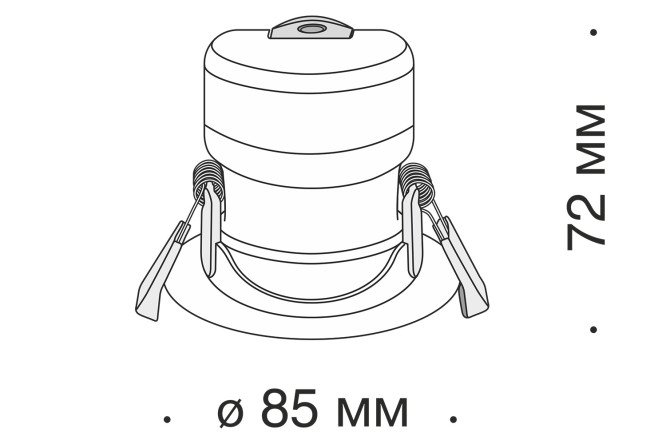 Светильник встраиваемый MAYTONI Downlight Phill 8.5x7.2x8.5 см, LED