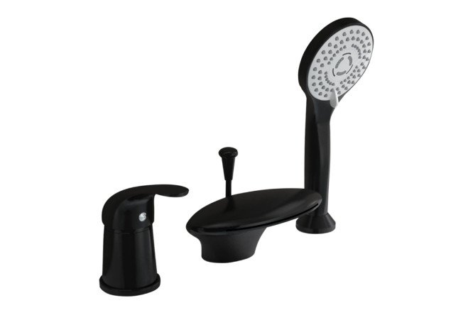 Изображение товара Железный смеситель на борт ванны Iris M41-333b латунь черный рычажный