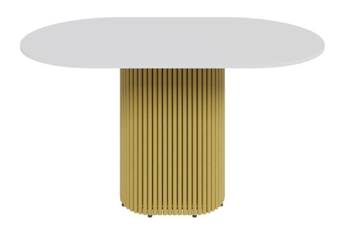 Изображение товара Стол GENGLASS Trubis oval с трубчатым подстольем 140х75х80 см