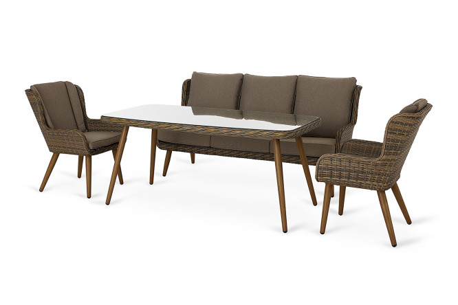 Изображение товара Набор садовой мебели Bergamo с прямоугольным столом и стульями