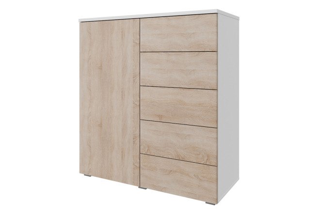 Изображение товара Комод Оскар Лайн 100 100,2х109,2х44 см белый дуб сонома