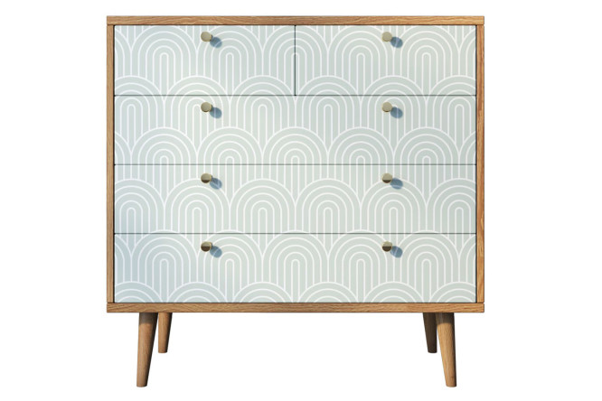 Изображение товара Комод с 5 ящиками Berber 90x90x45 см дизайн Print_34 коричневый