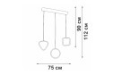Светильник подвесной VITALUCE V3048-1/3S 10 кв.м., LED, 7 см