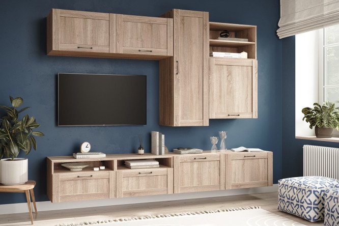 Изображение товара Стенка для гостиной навесная с доводчиками