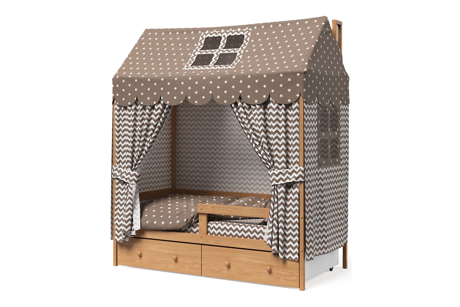 фото Кровать-домик с ящиками можга hoff