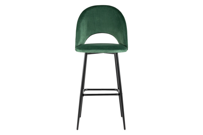 Стул барный Stool Group Меган 51х111х55 см, цвет обивки зелёный, ножек чёрный