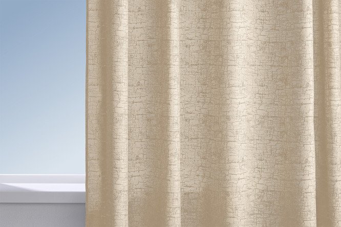 Изображение товара Штора HOFF Осмос 180х300 см, 1 шт., цвет серо-бежевый