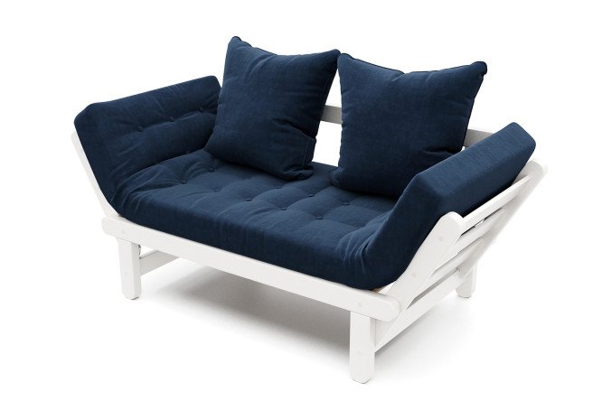 Изображение товара Кушетка Сламбер цвет синий, белая эмаль