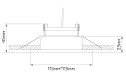 Светильник встраиваемый AMBRELLA LIGHT Techno Spot 1 м², 11.5x2.3x11.5 см, GX53