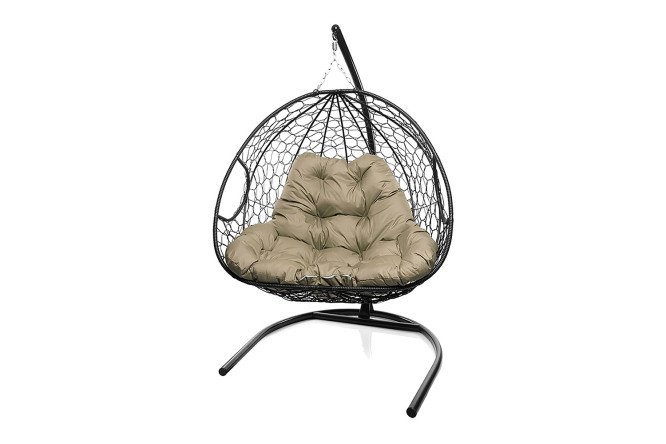 Изображение товара Кресло подвесное для двоих 119х186х120 см белое сталь уютное кресло для отдыха