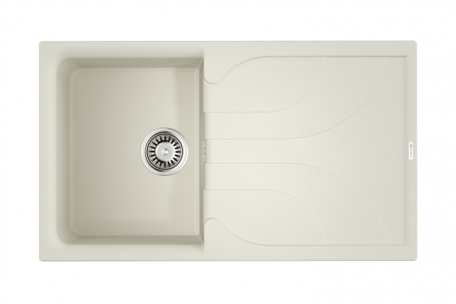 Изображение товара Врезная мойка с крылом OMOIKIRI Yasugata 86-WH белая 86х50х21 см