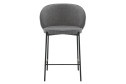 Стул барный Stool Group Тисдейл 56х94.5х56 см, цвет обивки тёмно-серый, ножек чёрный