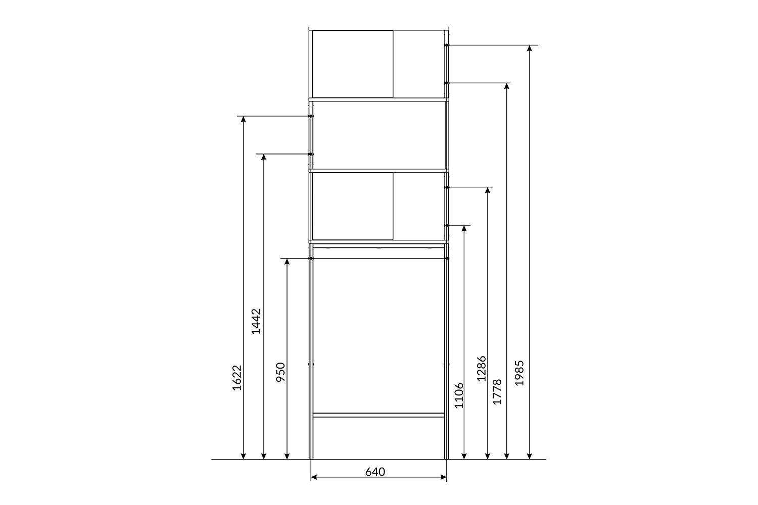 Шкаф 1Marka Grunge Loft 200х66 Дуб вотан Напольный, 66х200х25 см, Левый