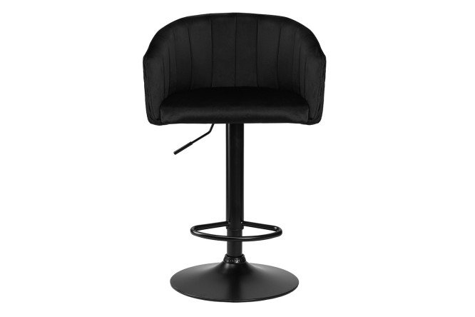 Стул барный DOBRIN Darcy Black 51х86х46 см, цвет обивки чёрный, ножек чёрный