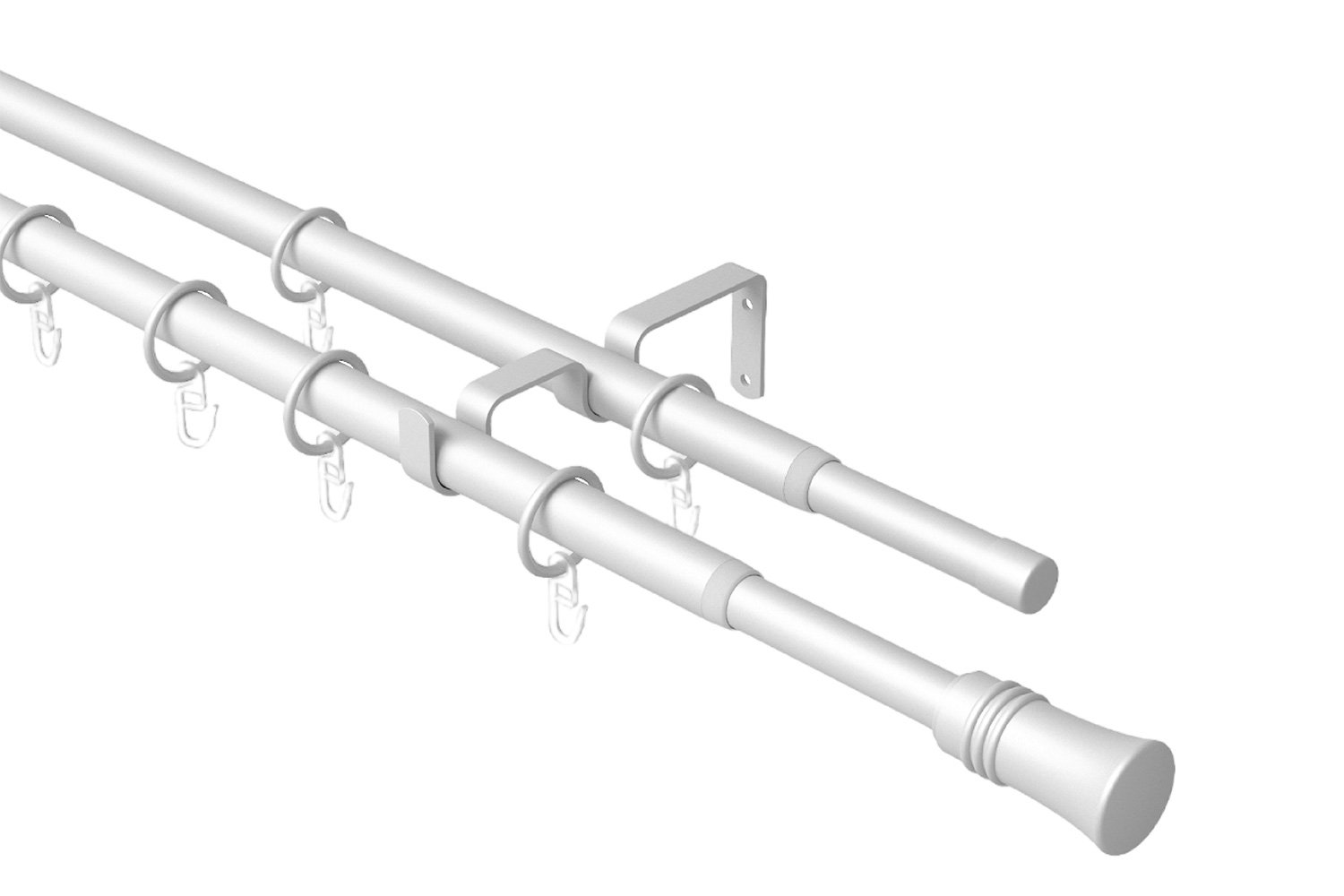 Карниз-телескоп двойной ARTTEX 246 101 раздвижной 120-210 см