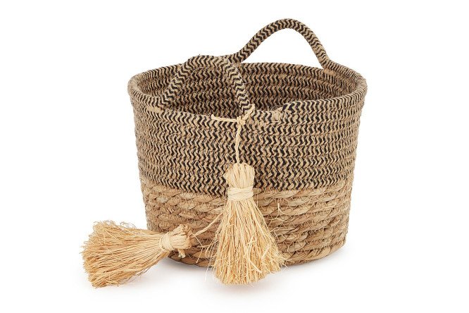Изображение товара Корзина с ручками 601092 L 22х16х22 см из тростника и джута