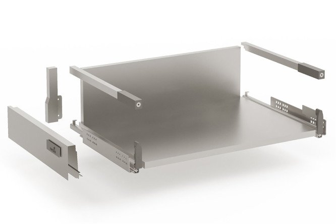 Выдвижной ящик высокий шкафа напольного с доводчиком полного выдвижения Hettich InnoTech 56.8х14.4х47 см