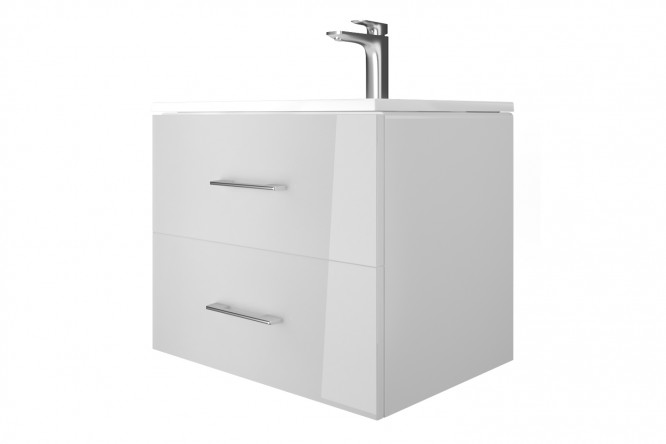 Изображение товара Тумба с раковиной Marka One Mix Elena 59 см, белая