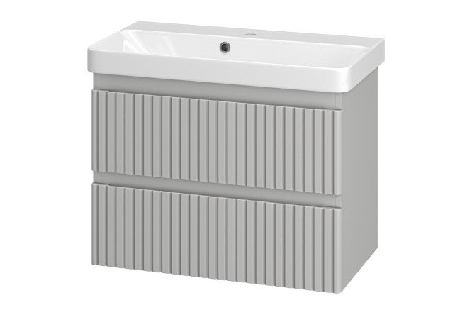 Изображение товара Тумба подвесная Victory 70 VIC-07070-0302Я с 2 ящиками 70 см, цвет каркаса серый шёлк, фасада серый шёлк