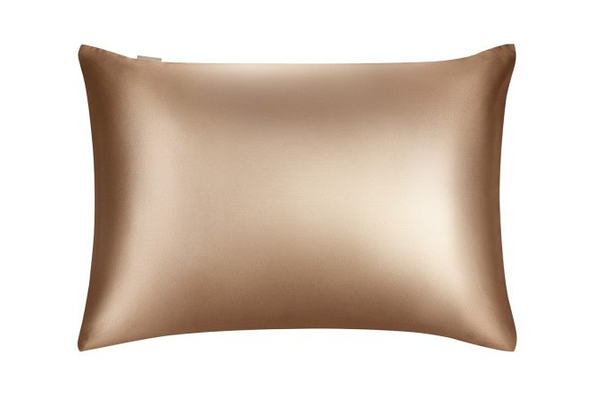 Наволочка AYRIS SILK 5064 из натурального шёлка, цвет карамельный 50х70 см, Шелк, 1 шт.