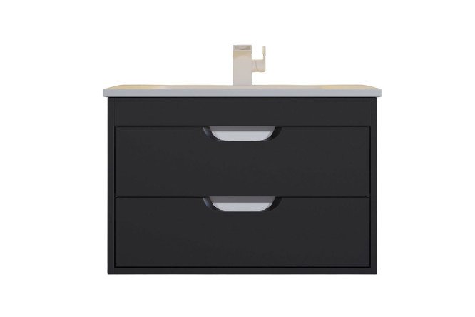 Изображение товара Тумба для ванной Modul 62 см с черным матовым фасадом