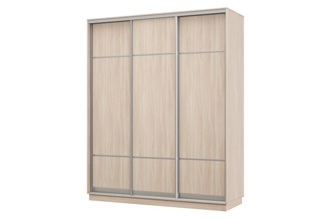 Изображение товара Шкаф-купе 3-дверный Практик 21 светлый ясень шимо 180х220х45 см