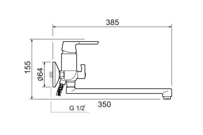 Смеситель для ванны РМС SL123 006E