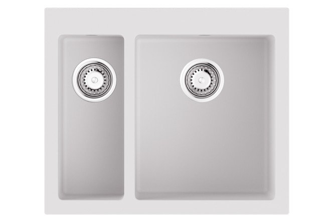 Изображение товара Мойка врезная OMOIKIRI Bosen 59-2A-WH 59х50х22 см артсерамика белая