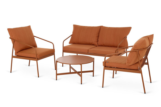 Изображение товара Tacome набор садовой мебели из стали, цвет коричневый