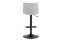 Стул барный Stool Group Tyler 45х85.5х49.5 см, цвет обивки светло-серый, ножек чёрный