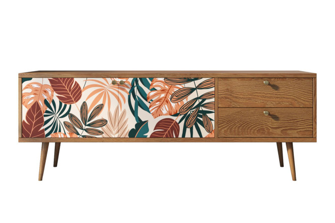 Изображение товара Комод с 2 ящиками и 2 дверками Berber 150x55x40 коричневый дизайн Print_25