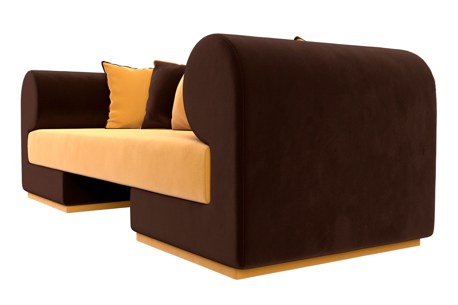 Прямой диван меркурий корфу 02 вельвет коричневый 160