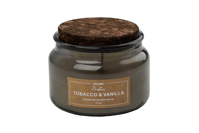 Свеча в банке Tobacco & Vanilla 6.5 см, 1 шт.