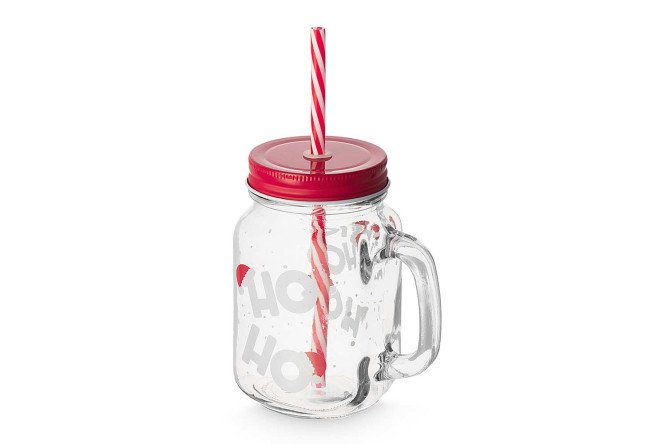 Изображение товара Кружка HOFF Новогоднее настроение с крышкой и трубочкой 450 мл