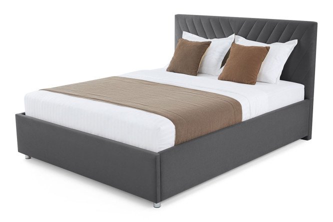 Кровать Victori в комплекте с матрасом SLEEPLAB Relaxation тёмно-серая 140х200 см