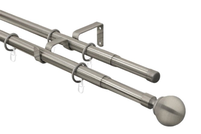 Изображение товара Карниз-телескоп двойной ARTTEX 15 587 раздвижной 120-210 см