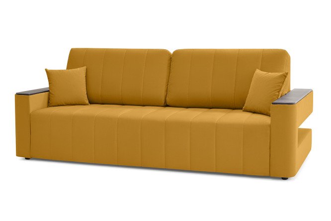 Изображение товара Диван-кровать DREAMART Дакота жёлтый велюровый максимально 90 кг