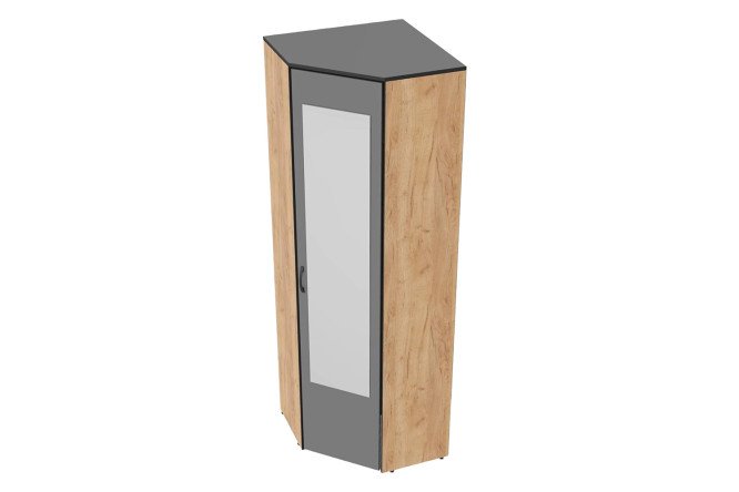 Изображение товара Угловой шкаф Ольга-Лофт с зеркалом 65 см глубина для современного интерьера