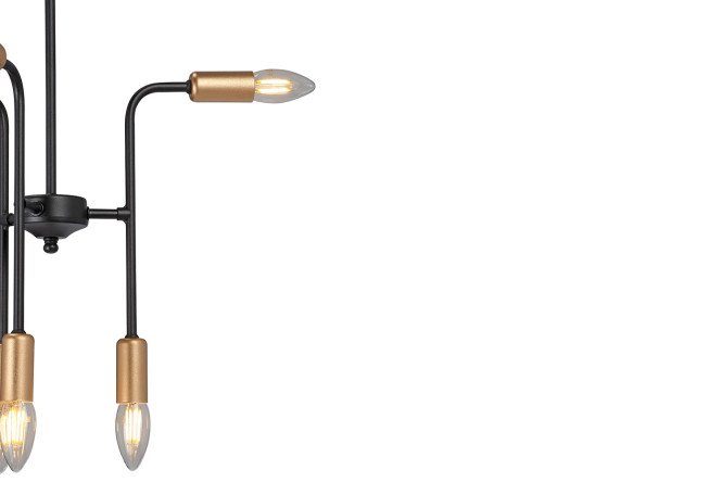 Люстра V3022-1/6PL 18 кв.м., 31.5x49x31.5 см, E14