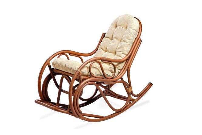 Изображение товара Кресло-качалка 05/05 -а-б цвет каркаса миндаль матовый, мягких элементов бежевый